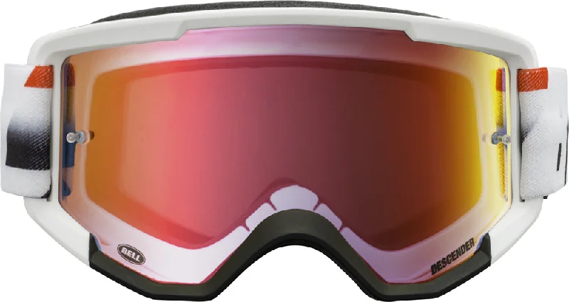 Bell Descender Goggles White / Red / Black with Mirror Lens