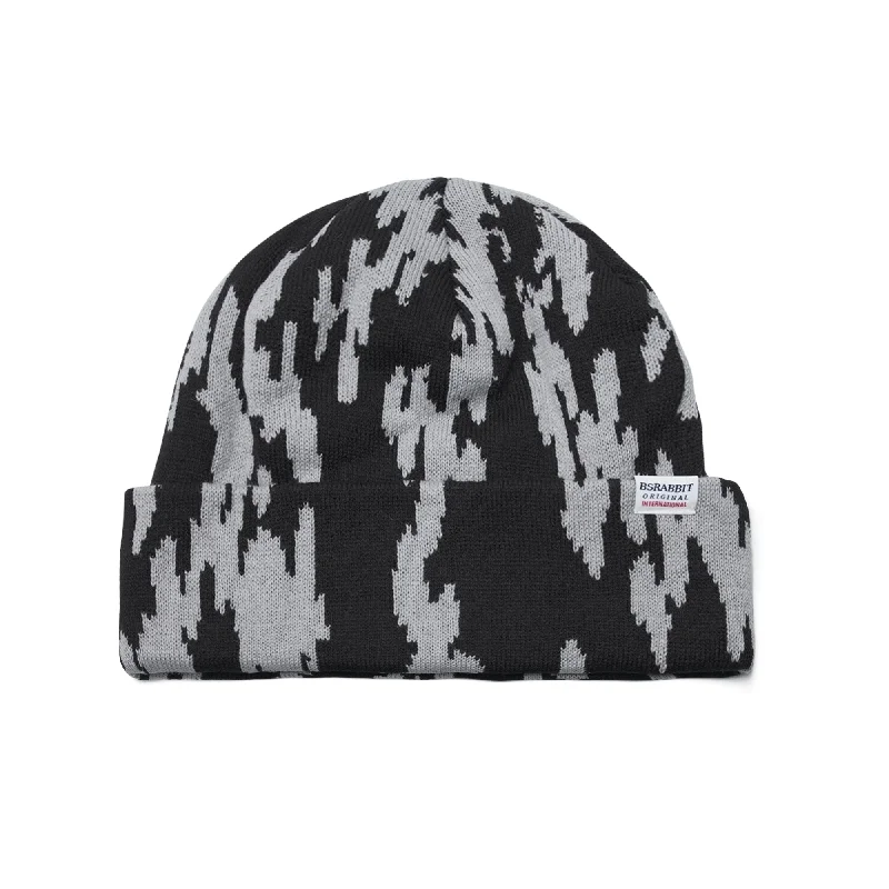 FLAME BEANIE BLACK GRAY