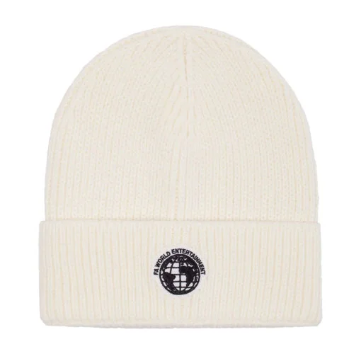 Fucking Awesome World Cuff Beanie - White