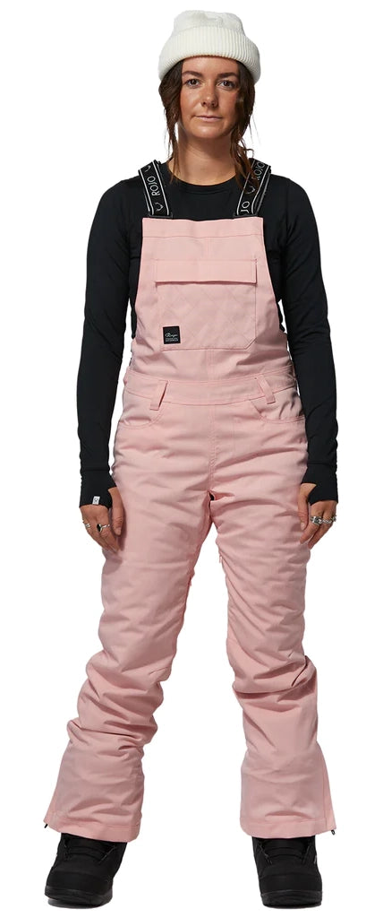 Rojo Snow Day Bib Pants Womens English Rose Pin Stripe