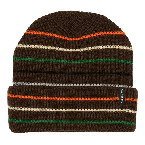 Autumn Multi Stripe Beanie - Brown 2024