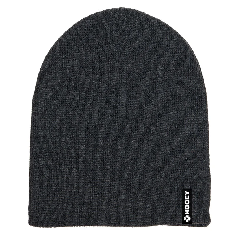 "Hooey Beanie" Charcoal w/Black & White