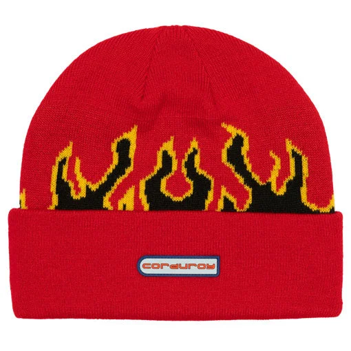 Corduroy 911 Red Beanie