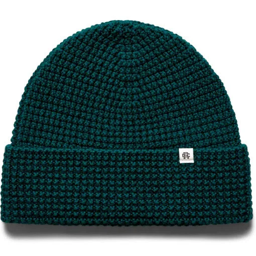 Reigning Champ Merino Wool Waffle Beanie British Racing Green