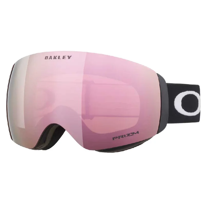 Oakley Flight Deck™ M Snow Goggles - 2025 Matte Black with Prizm Rose Gold Iridium Lens + Bonus Prizm Clear Lens