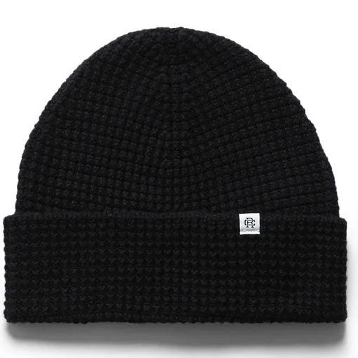 Reigning Champ Merino Wool Cuffed Beanie Black