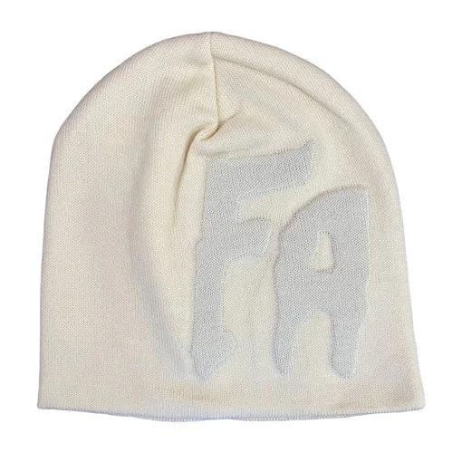 Fucking Awesome Lesser God Skull Beanie - White