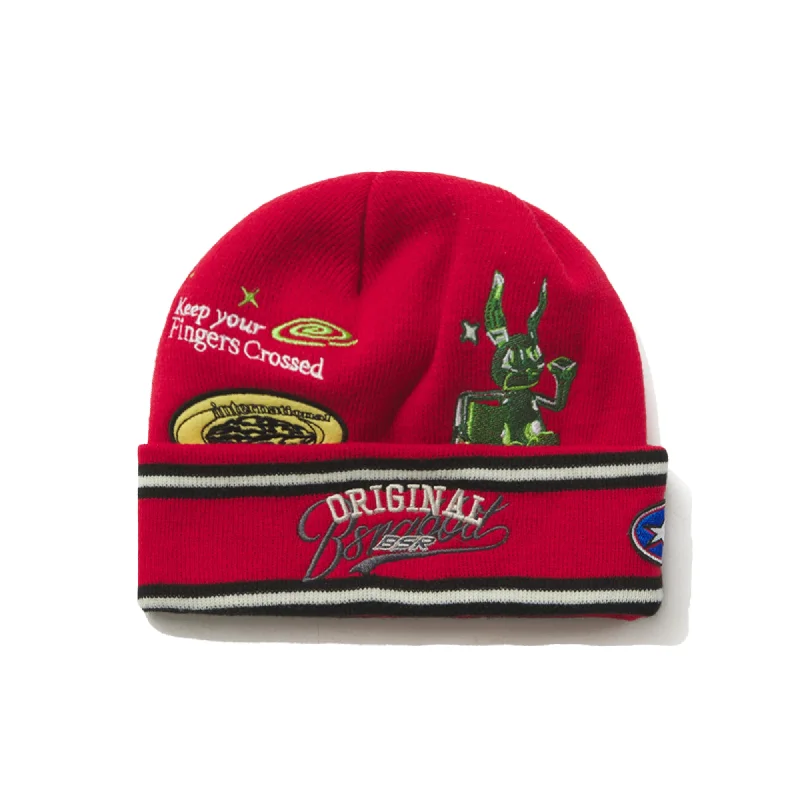 VARIETY PATCH BEANIE RED