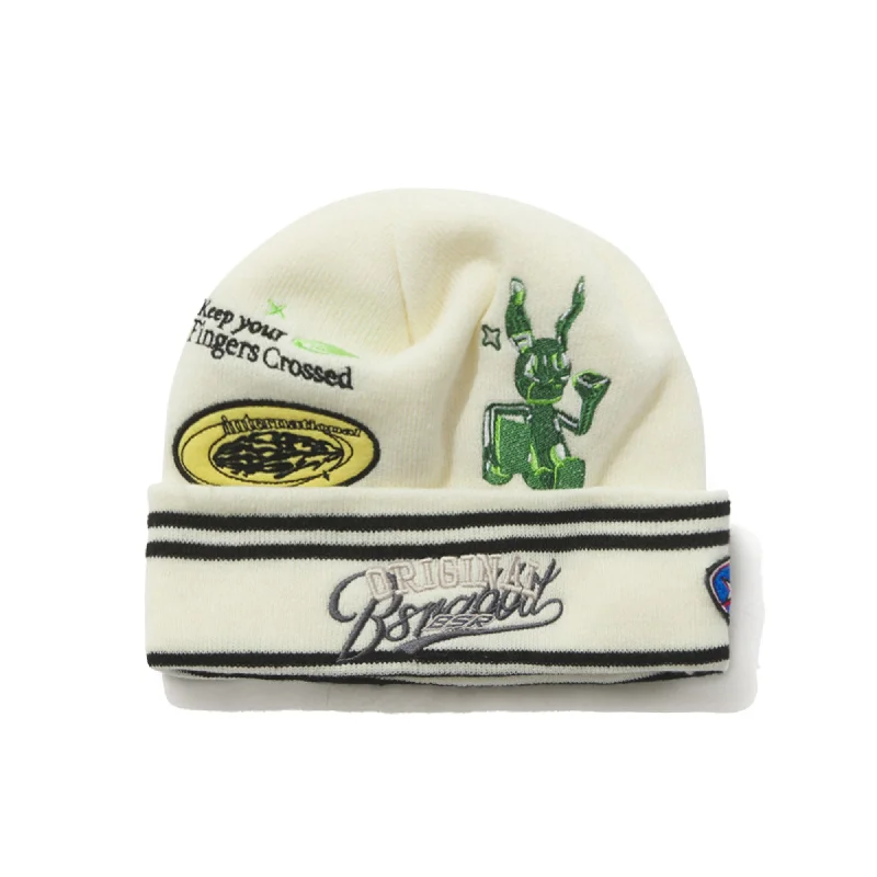 VARIETY PATCH BEANIE IVORY