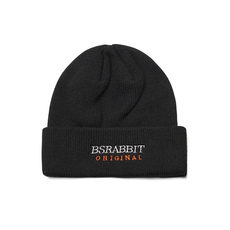 BSRABBIT LOGO BEANIE BLACK