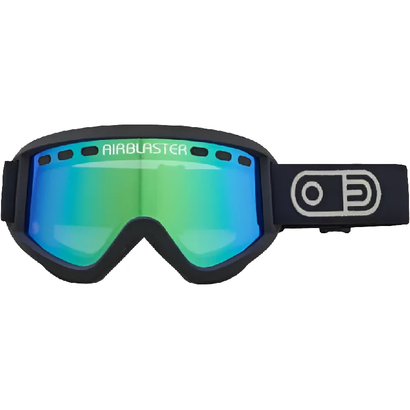 AIRBLASTER AIR GOGGLE MATT BLACK/ GREEN AIR RADIUM LENS