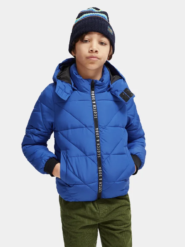 Kids - Water-repellent hooded jacket