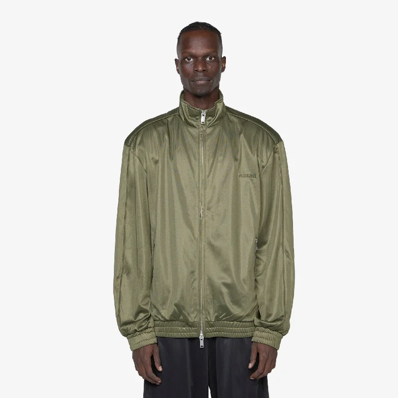 Oversized Track Jacket Dark Green