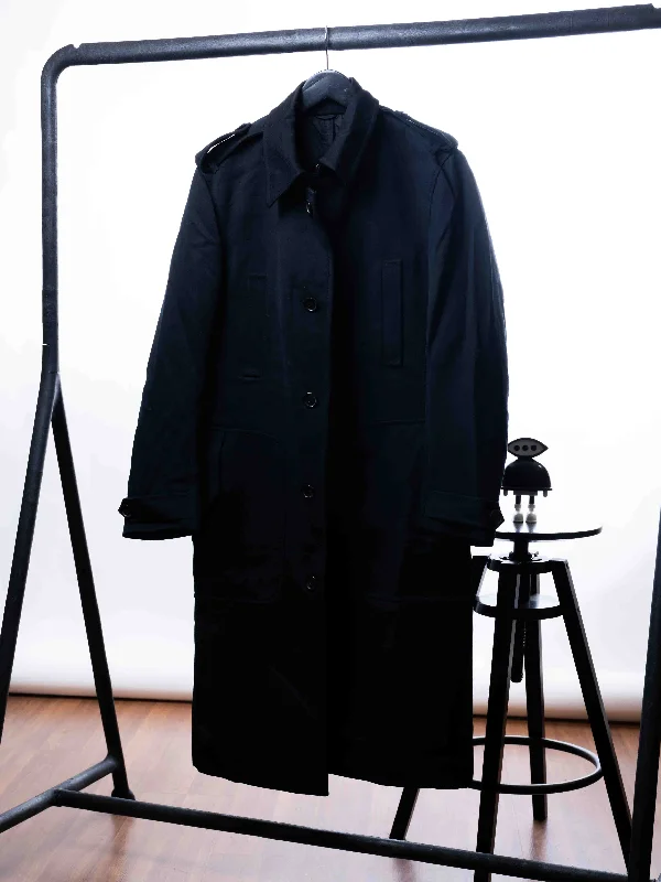 Prada Single-Breasted Wool Blend Coat