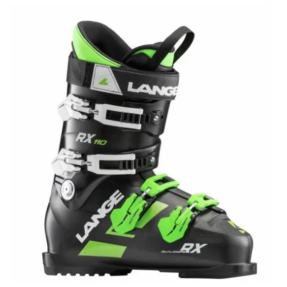 Lange Rx 110 Black/Green Ski Boots